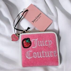 Juicy Couture Strawberry Pink Lemonade Sweet Juicy L Zip Card Case Wallet